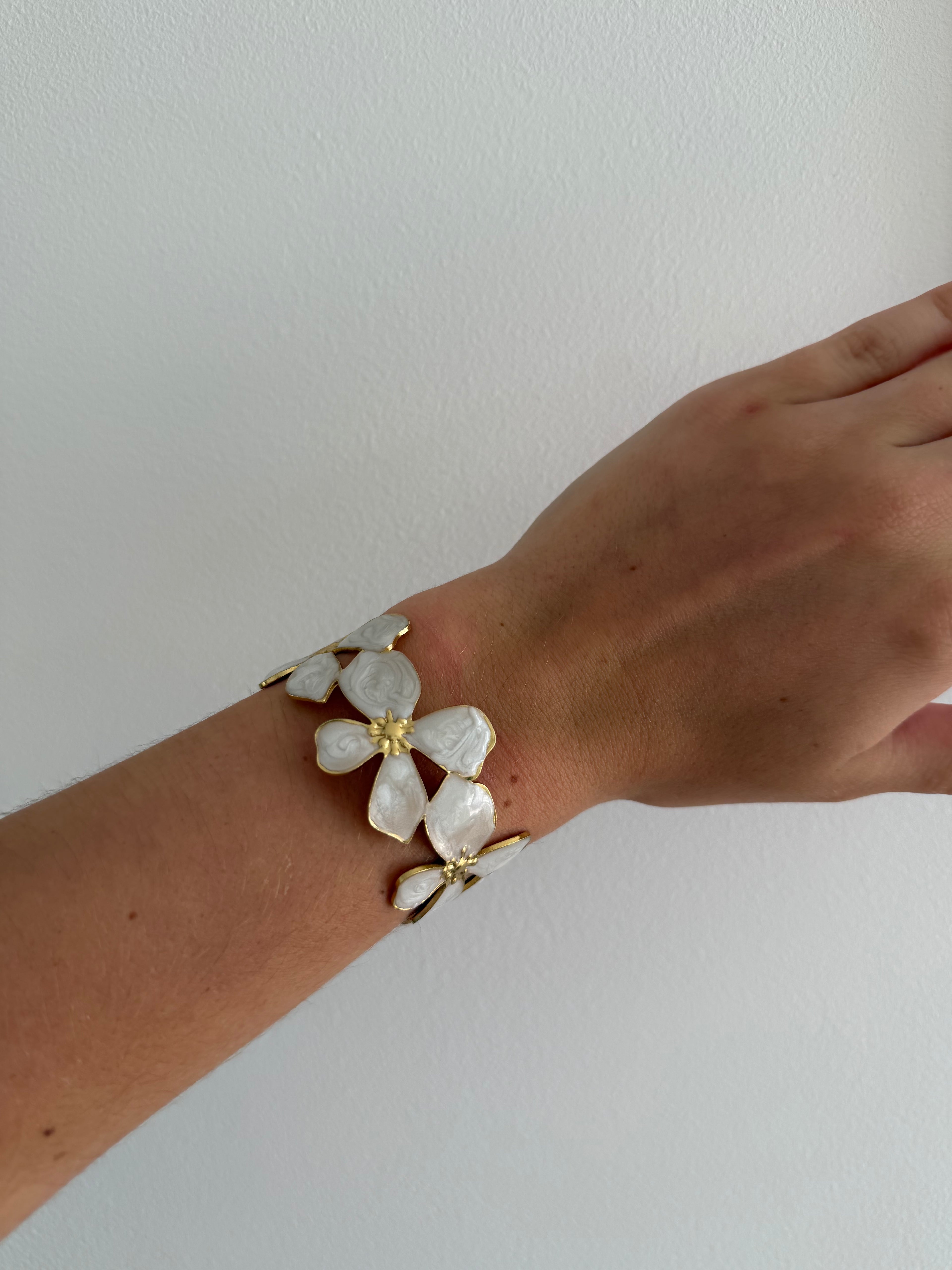 Bracelet Floral Blanc