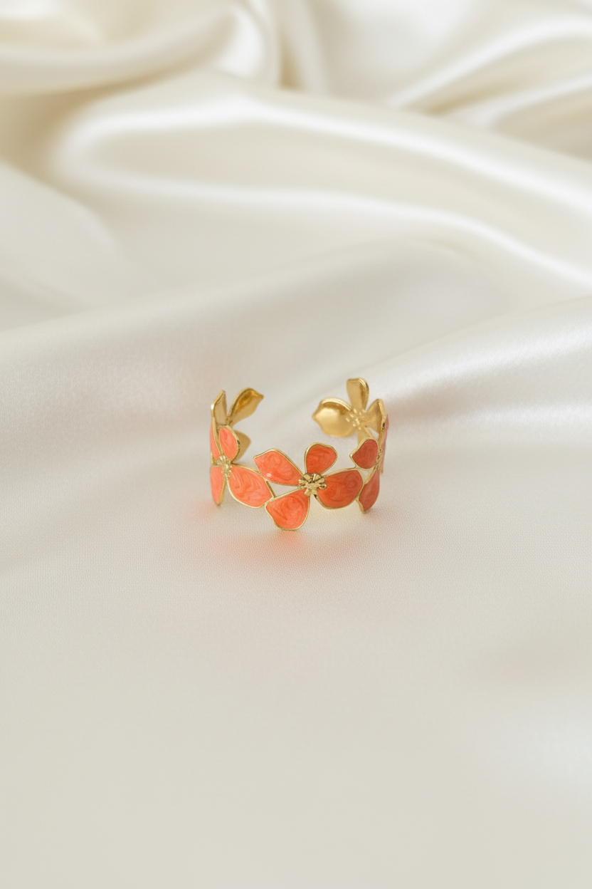 Bracelet Floral Orange